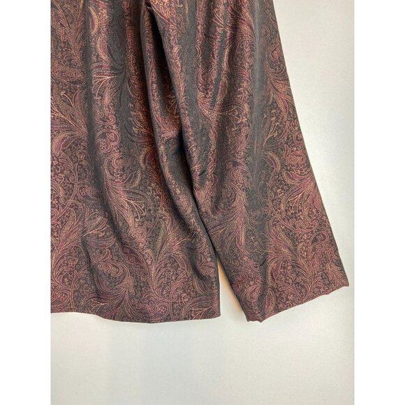 D'Allaird Women's Vintage Paisley Printed Metallic Sparkling Blazer Size… - Picture 5 of 9